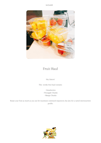 a page with a picture of fruit and vegetables