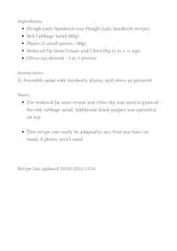 an example of a recipe for a sandwich