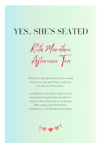 a wedding invitation with the words yes she's seated
