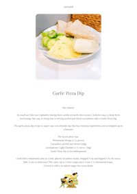 a web page with a picture of garlic pizza