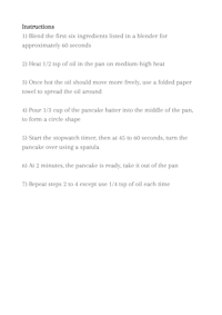a sheet of paper with instructions on how to make a pizza
