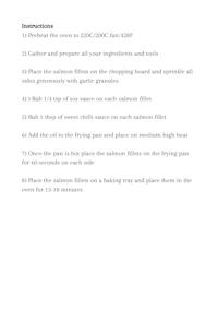 a sheet of paper with instructions on how to make a pizza