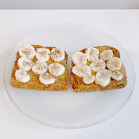 two slices of toast on a plate