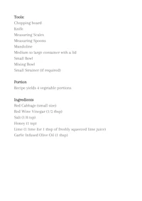 a sheet of paper with a list of items on it