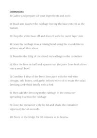 a sheet of instructions on how to make a pizza