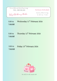 a flyer with a schedule for a couple's tea party