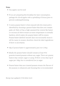 a sample of a recipe for breakfast