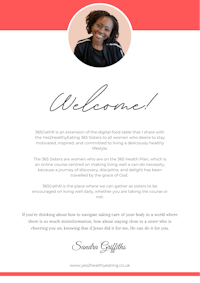 a welcome email from sarah griffith