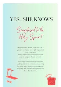 yes she knows scented to the holy spirit